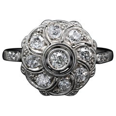 Used Art DEco Diamond Cluster Ring Circa 1930