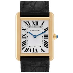 Used Cartier Tank Solo Large Yellow Gold Steel Mens Watch W5200004