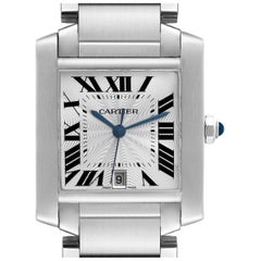 Cartier Tank Francaise Large Automatic Steel Mens Watch W51002Q3 Papers