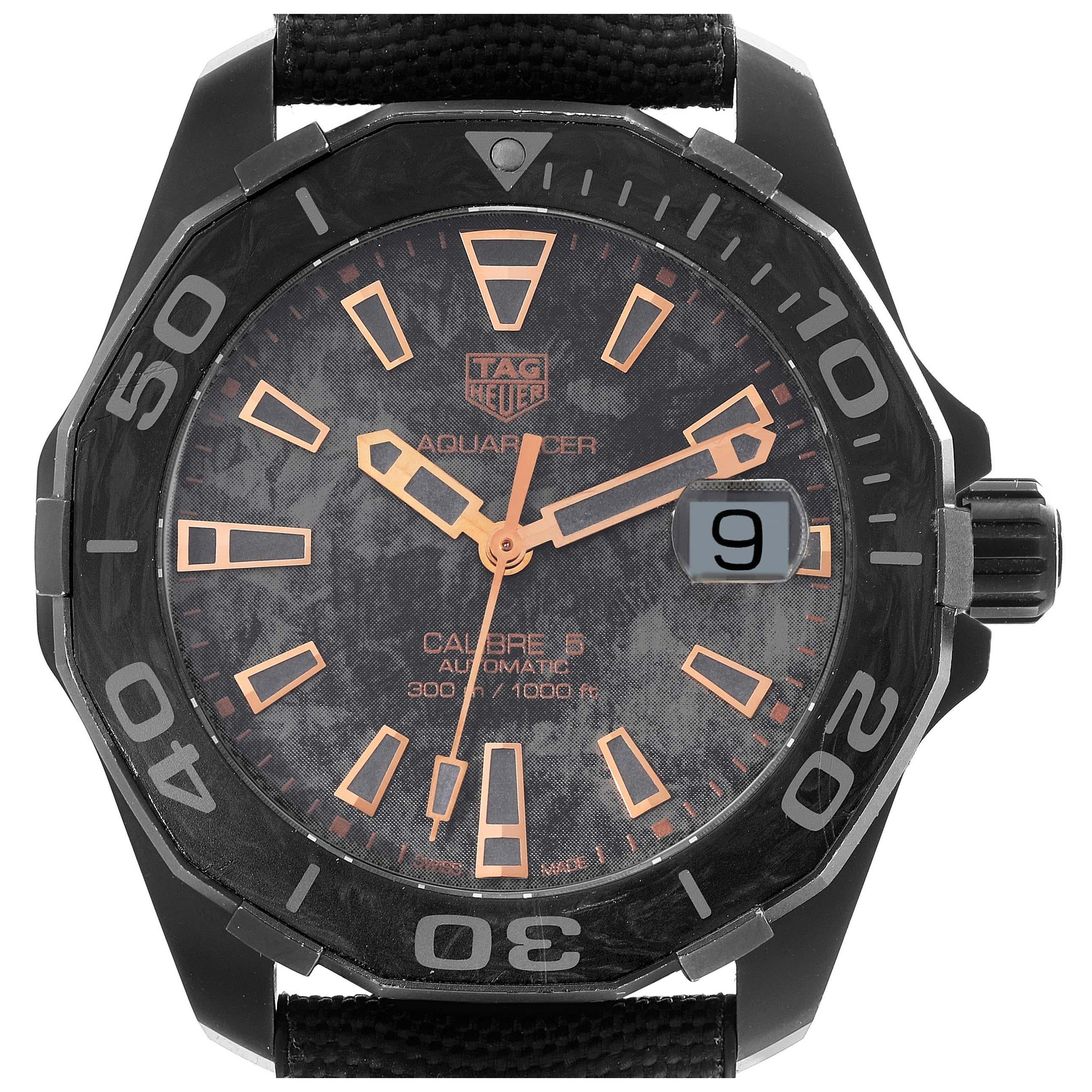 Tag Heuer Aquaracer Titan Kohlenstoff Limitierte Auflage Herrenuhr WBD218A