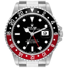 Rolex GMT Master II Black Red Coke Bezel Steel Mens Watch 16710 Box Papers