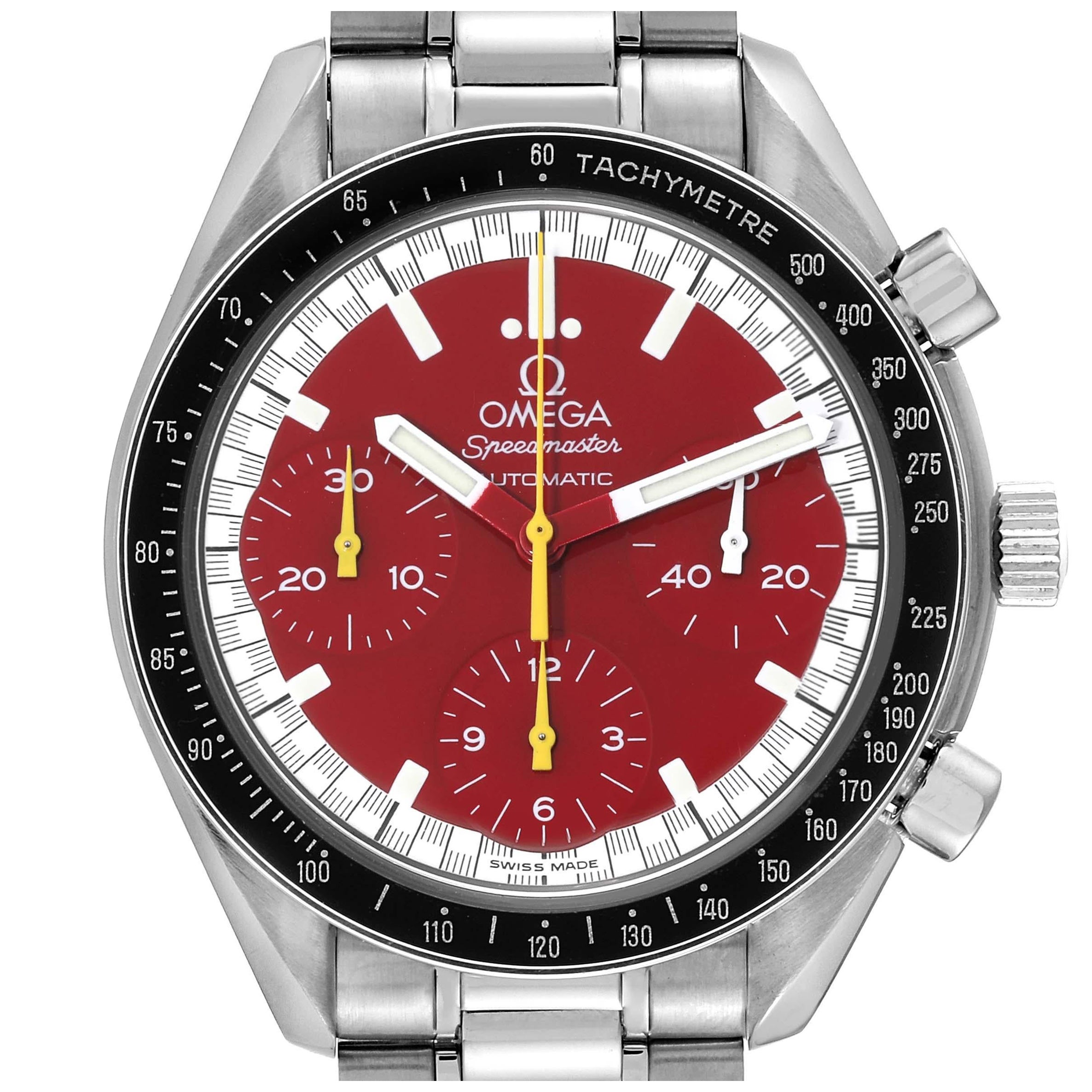 Omega Speedmaster Schumacher Red Dial Steel Mens Watch 3510.61.00