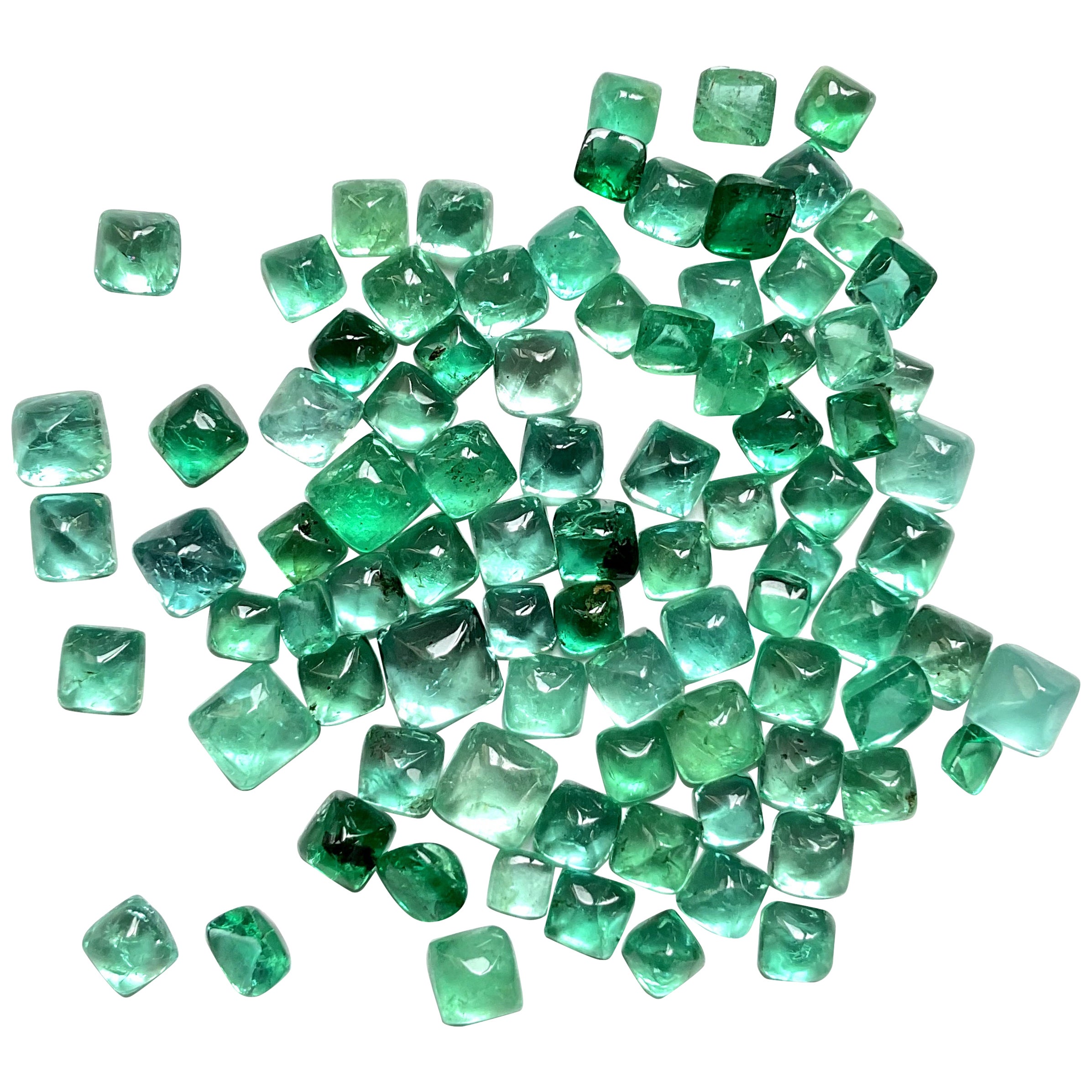 27.19 Carats Zambian Emerald Sugarloaf Cabochon For Fine Jewelry Natural Gem For Sale