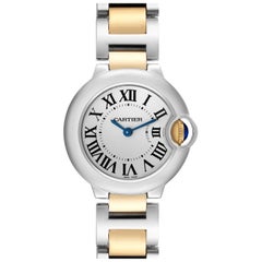 Cartier Montre Ballon Bleu 28mm en acier et or jaune pour femmes W69007Z3