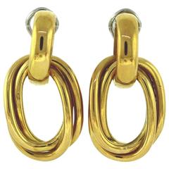 KURT GUTMAN Rich Yellow Gold Loop Earrings