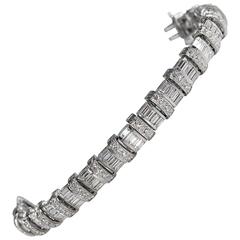 Oscar Heyman Diamond Platinum Link Bracelet 5