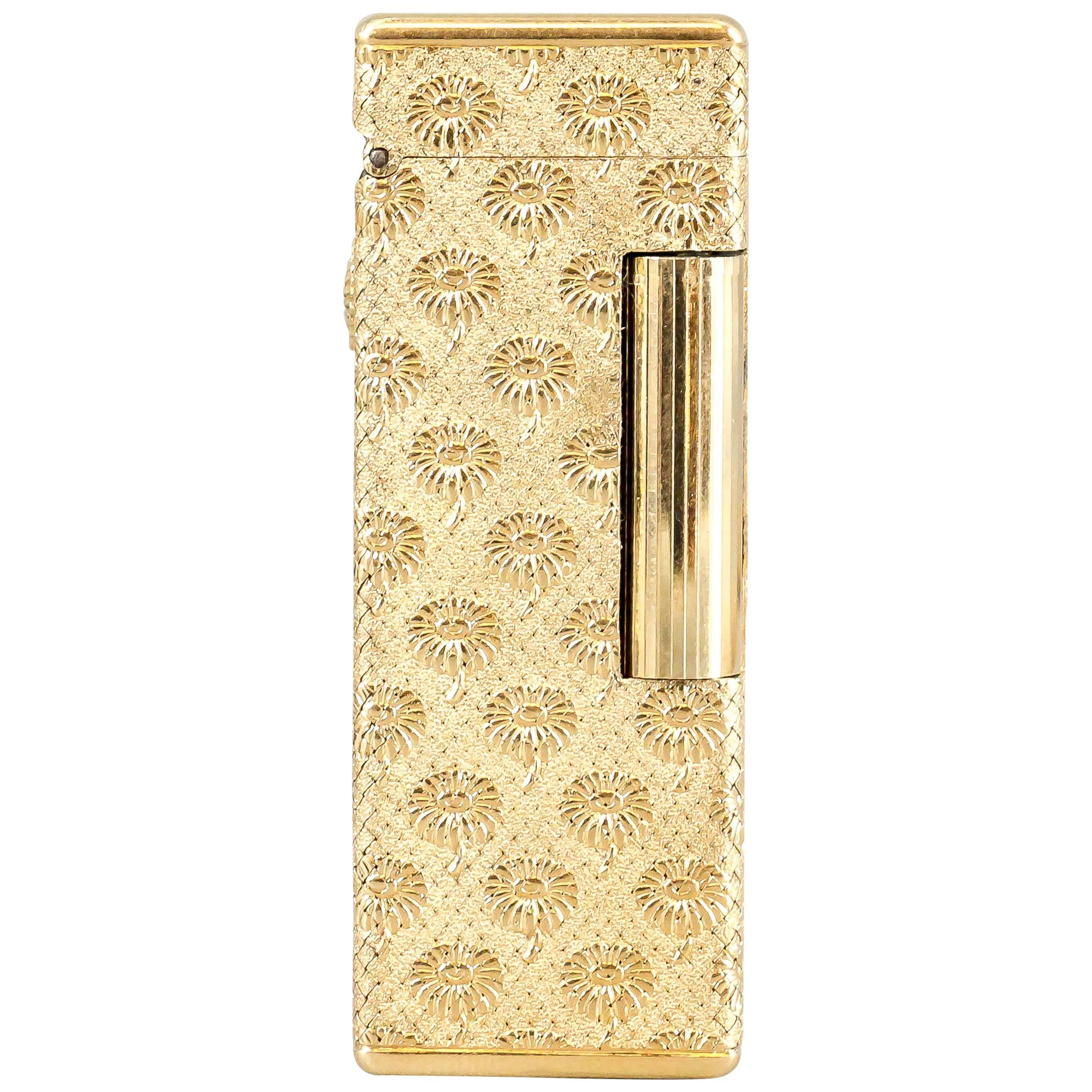 1960s Boucheron Gold Marguerite Lighter