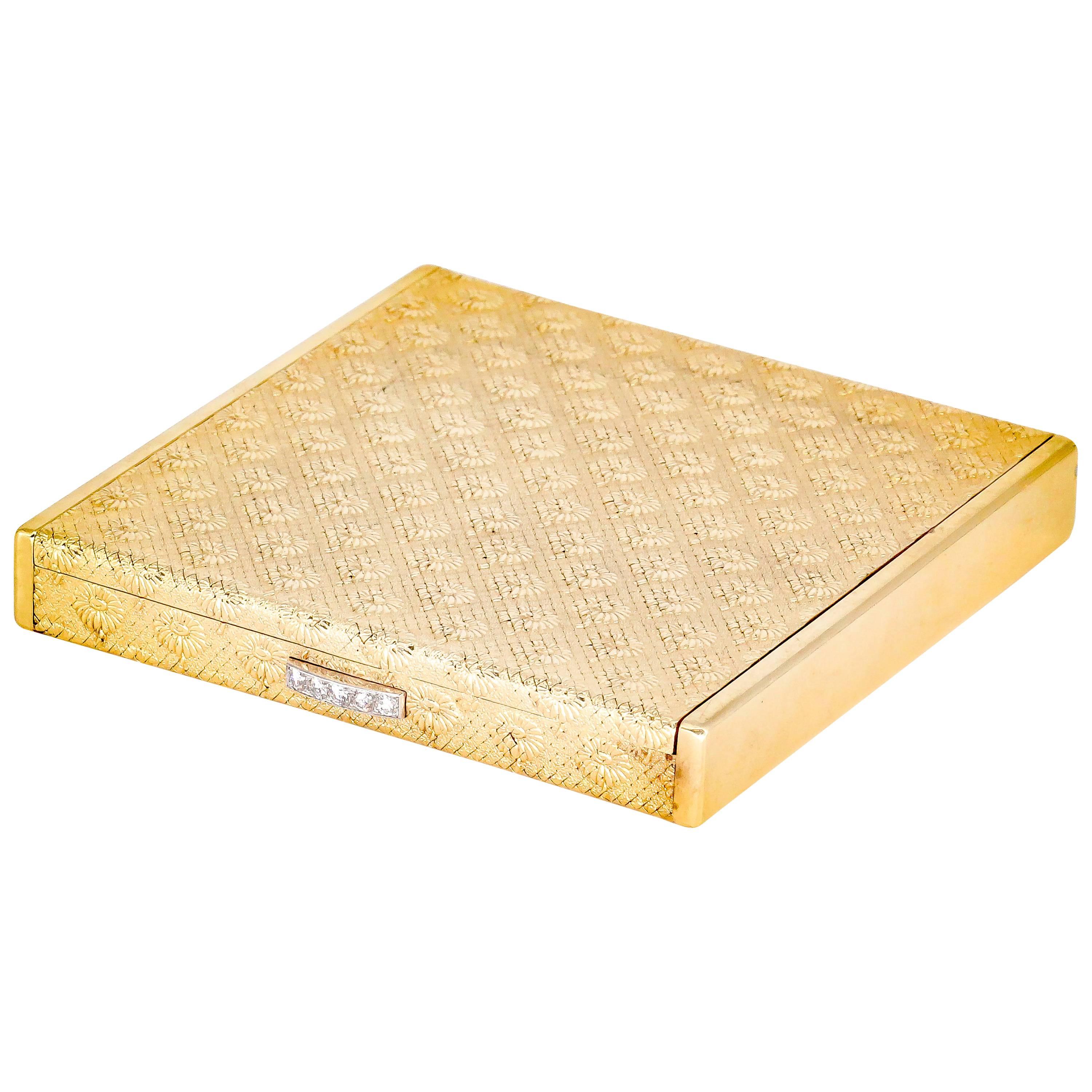 Boucheron Paris Marguerite Diamond and Gold Compact Case