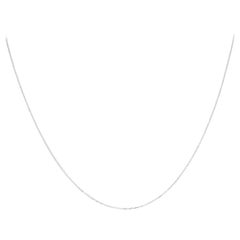 White Gold Diamond Cut Cable Chain Necklace 20" - 14k Italy