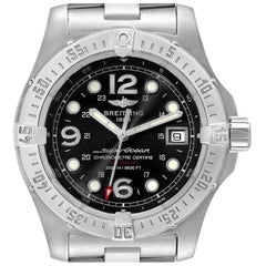 Used Breitling Superocean Steelfish Black Dial Steel Mens Watch A17390