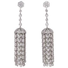Diamond Scene Diamond gold Tassel Earrings 11