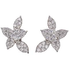Classic Diamond Gold Cluster Earrings 5