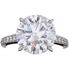 6 Carat Round GIA certified I color SI1 engagement ring 10