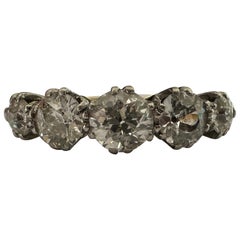 Antique Edwardian Five-Stone Diamond Band Ring