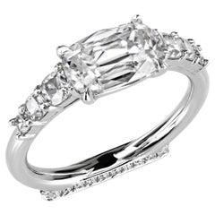 Leon Mege East-West Engagement Ring Features Rare True Antique Cushion Diamond