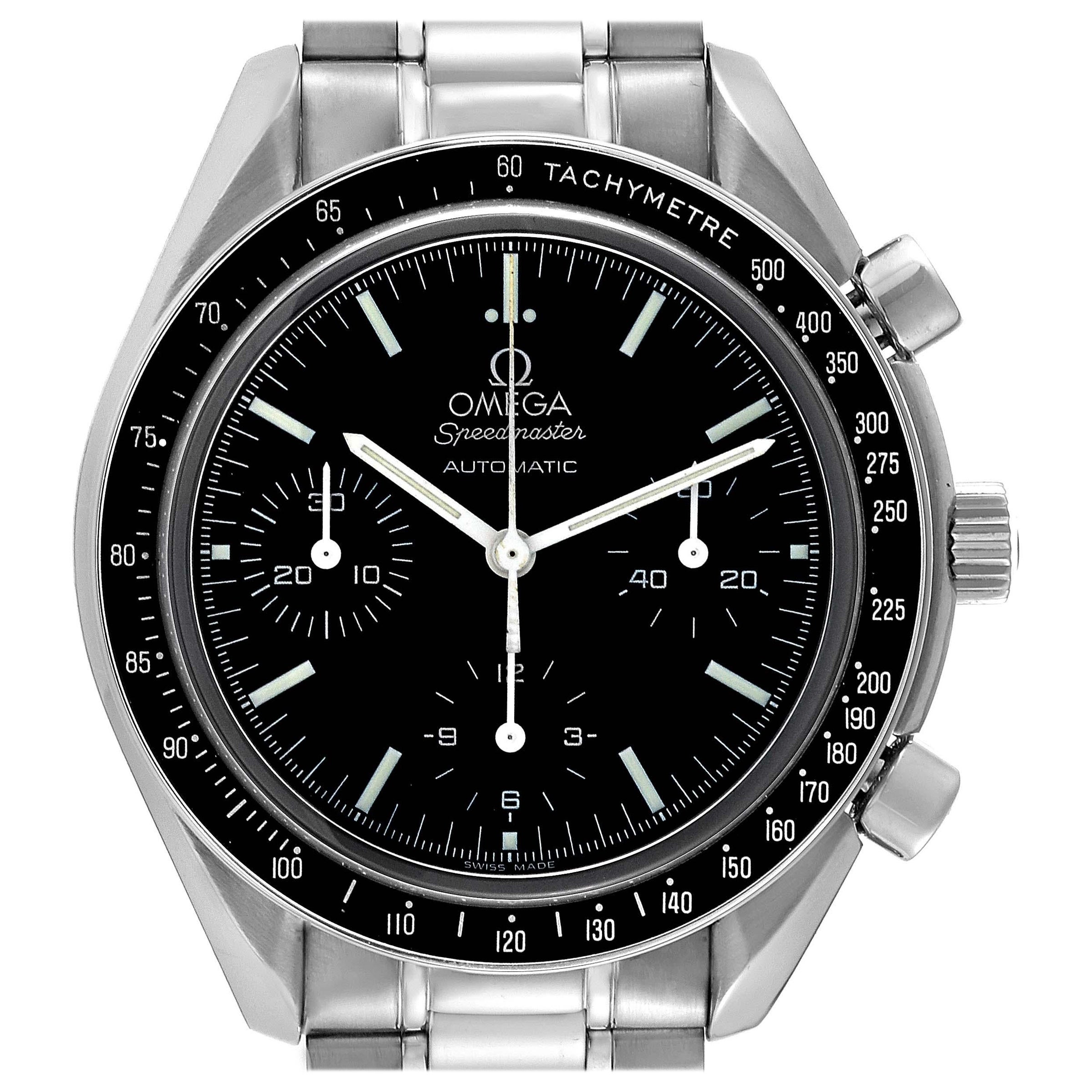 Omega Speedmaster Reduced Chronograph Steel Mens Watch 3539.50.00 Card