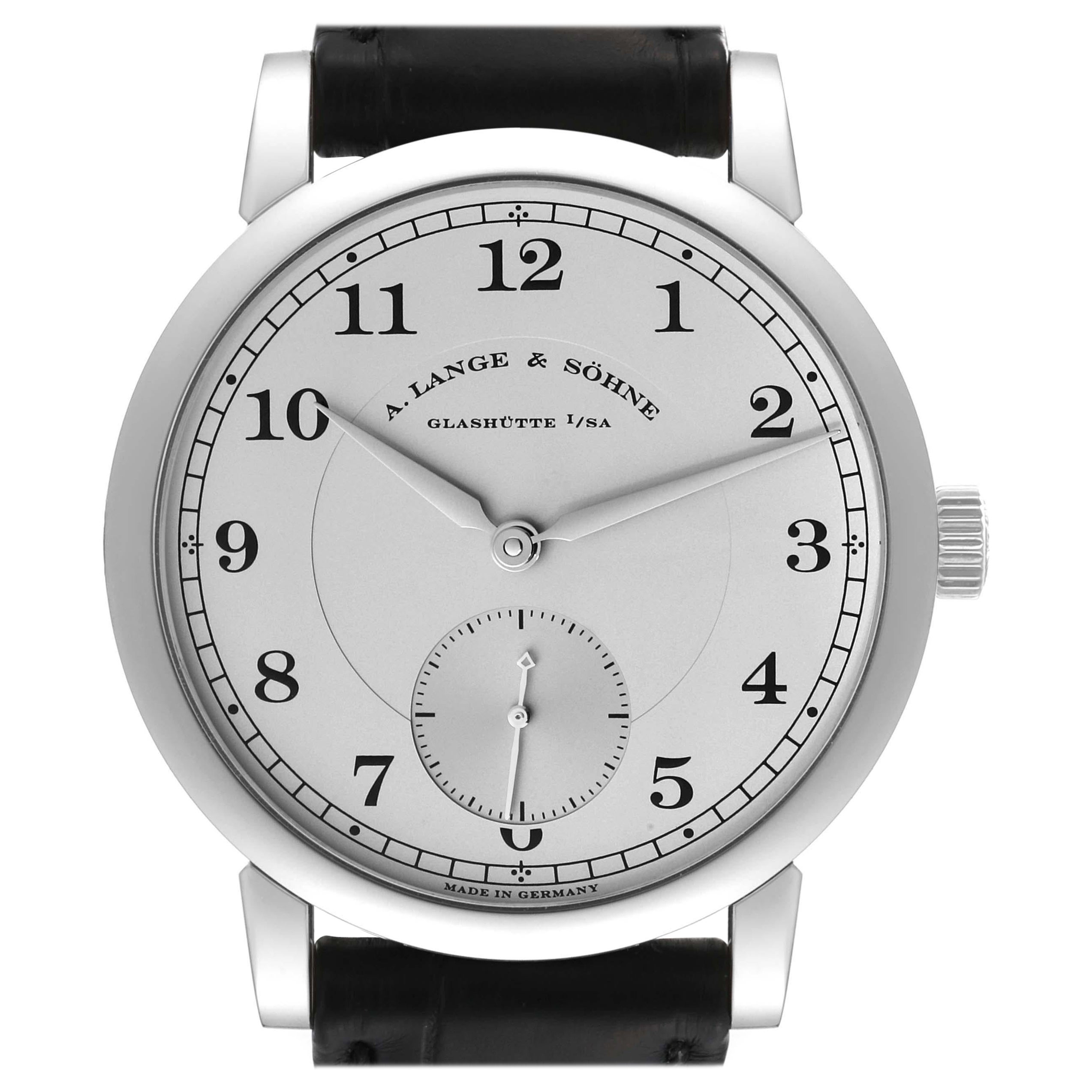 A. Lange and Sohne 1815 Platinum Mens Watch 233.025 Papers For Sale