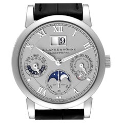 Used A. Lange and Sohne Langematik Perpetual Platinum Mens Watch 310.025E Box Papers