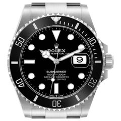 Rolex Submariner Black Dial Ceramic Bezel Steel Mens Watch 126610 Box Card