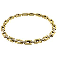 Diamond Gold Link Necklace 3