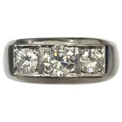 Retro Men’s 3-Stone 1.50 Carat Diamonds Ring