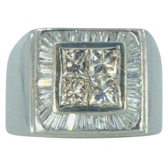 The Moderns Bague pour homme 1.50 Carat Fancy Champagne & White Diamonds 14k White Gold