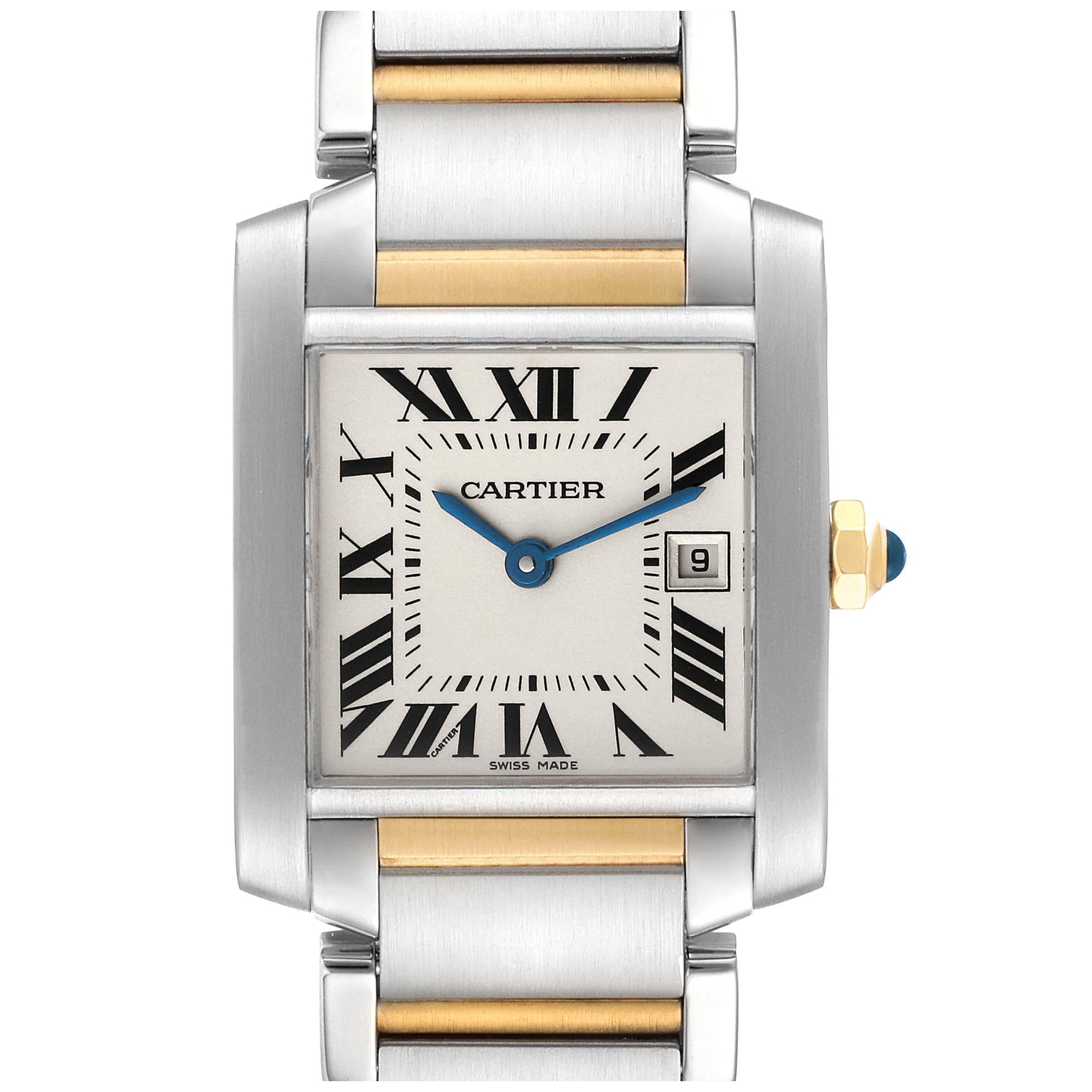 Cartier Tank Francaise Midsize Steel Yellow Gold Ladies Watch W51012Q4