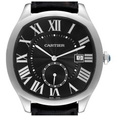 Used Cartier Drive de Cartier Black Dial Steel Mens Watch WSNM0009