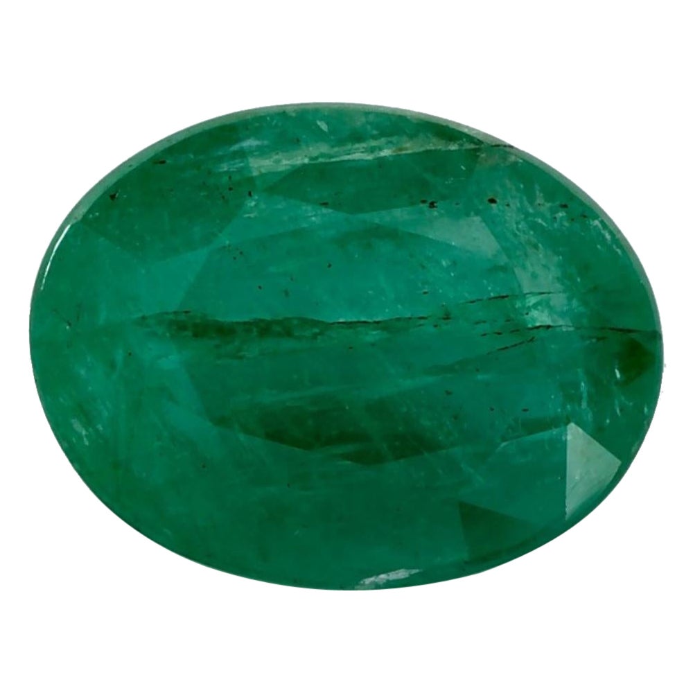 2.02 Ct Emerald Oval Loose Gemstone For Sale