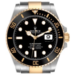 Rolex Submariner 41 Steel Yellow Gold Black Dial Mens Watch 126613 Box Card