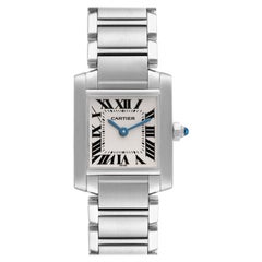 Cartier Tank Francaise Small Silver Dial Steel Ladies Watch W51008Q3