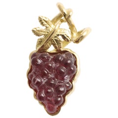 Tourmaline Gold Cluster of Grapes Lapel Pin
