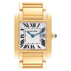 Cartier Montre Tank Française en or jaune, taille moyenne, pour femmes W50014N2