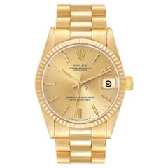 Used Rolex President Datejust 31 Midsize Yellow Gold Ladies Watch 68278 Box Papers