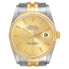 Rolex Datejust 36 Steel Yellow Gold Champagne Dial Mens Watch 16233