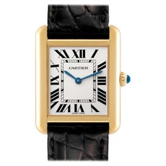 Cartier Tank Solo Small Yellow Gold Steel Ladies Watch W1018755 Papers