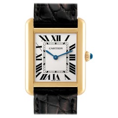 Cartier Tank Solo Small Yellow Gold Steel Ladies Watch W1018755 Papers