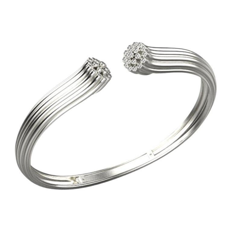 Blüte-Armband, Sterling Silber, 0,48ct