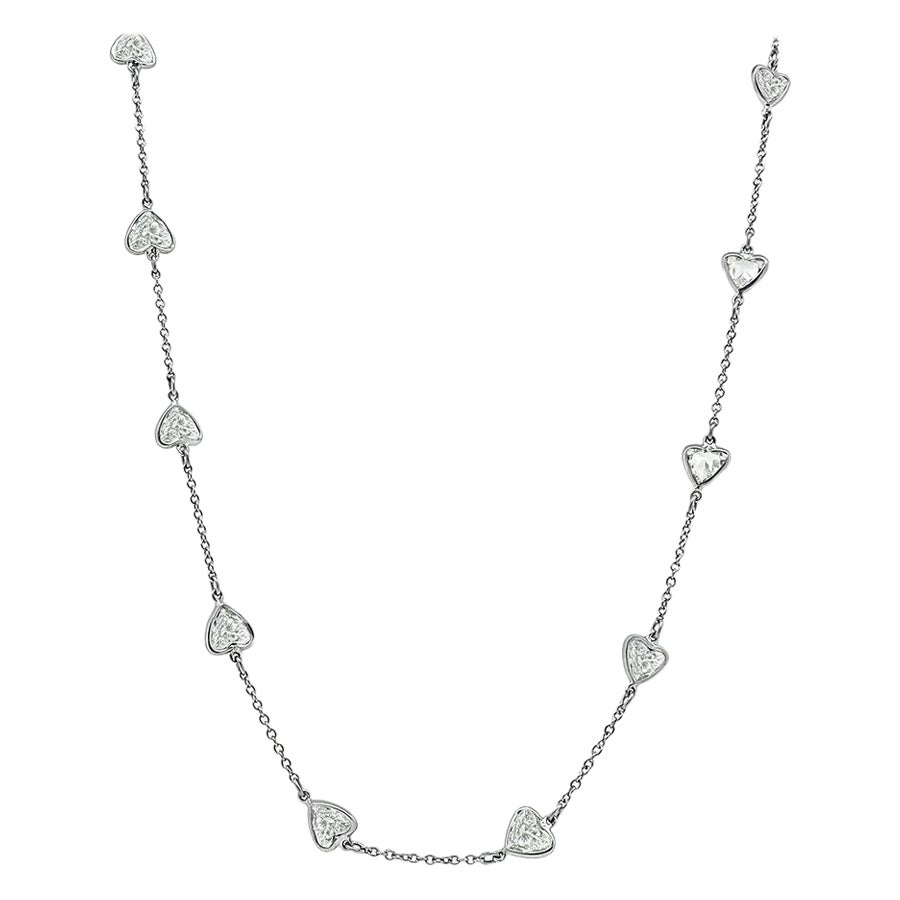 6.11ct Diamond By The Yard Necklace For Sale