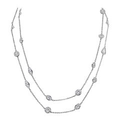 Vintage 22.67ct Diamond By The Yard Necklace