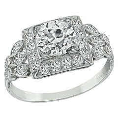 Art Deco Verlobungsring mit 1,00 Karat Diamant