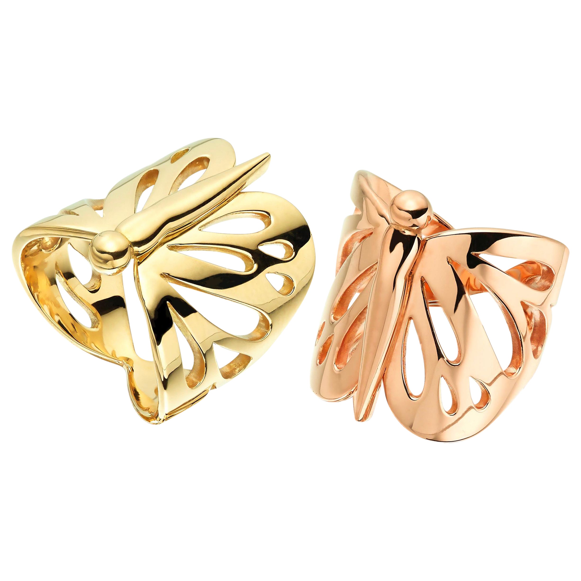 Lilly Hastedt Gold Papillon Ring For Sale