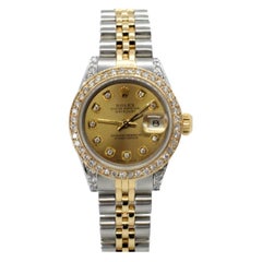 Rolex Datejust 69173 jubilee champagne diamant pour femmes 26 mm