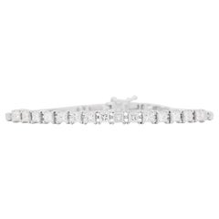 Bracelet tennis en or blanc 18 carats avec diamants lustrés de 1,20 carat