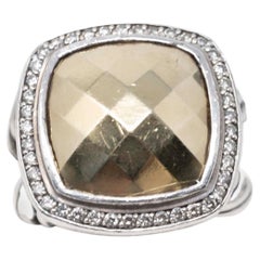 David Yurman Gold Dome Ring Diamanten Silber & 18k Gold