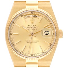 Used Rolex Oysterquartz President Day-Date Yellow Gold Mens Watch 19018