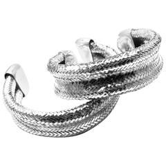 Angela Cummings Set Of Two Woven Sterling Silver Cuff Bracelets
