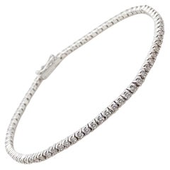 Mauboussin Bracelet ligne de diamants en or blanc 18 carats