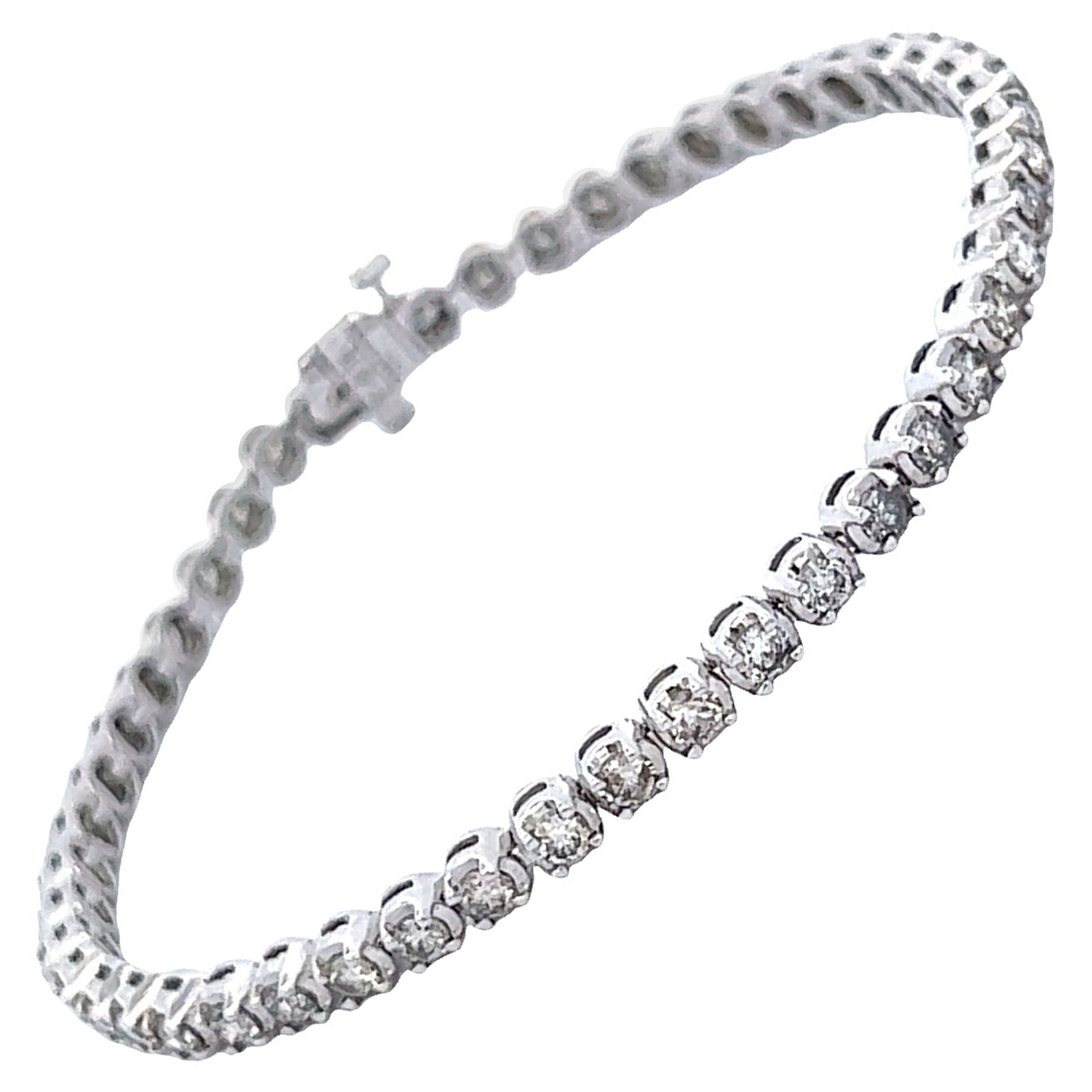 Alexander Beverly Hills Bracelet tennis en or blanc avec diamants de 3,15 carats en vente