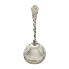 Antique Gorham Versailles Sterling Silver Round Bowl Gumbo Spoon 6 5/8" #17139